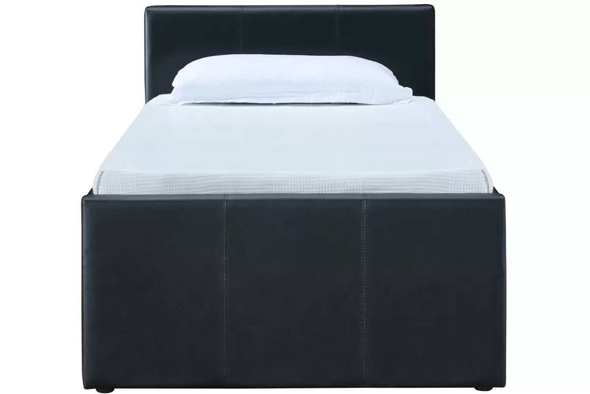Kinder Miliboo Ausziehbett 90 x 195 cm Schwarz Matt MACCO