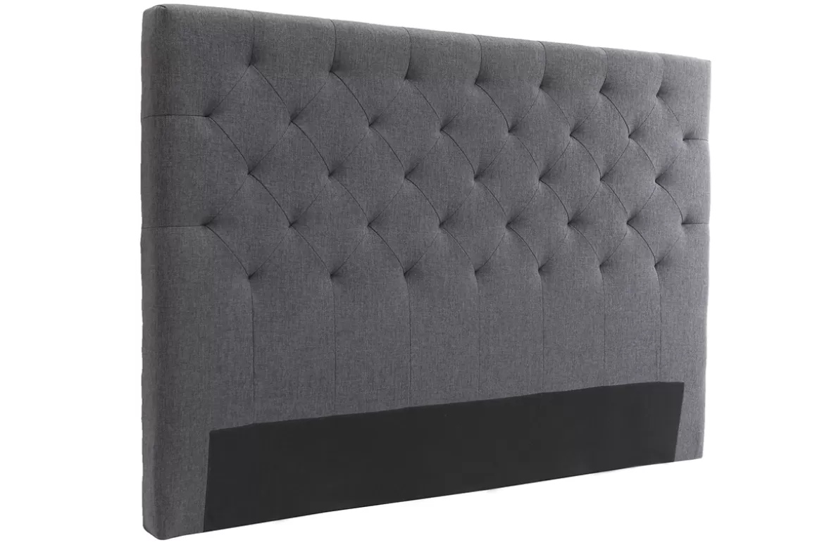 Miliboo Bettkopfteil, dunkelgrauer Stoff, 160 cm ENGUERRAND