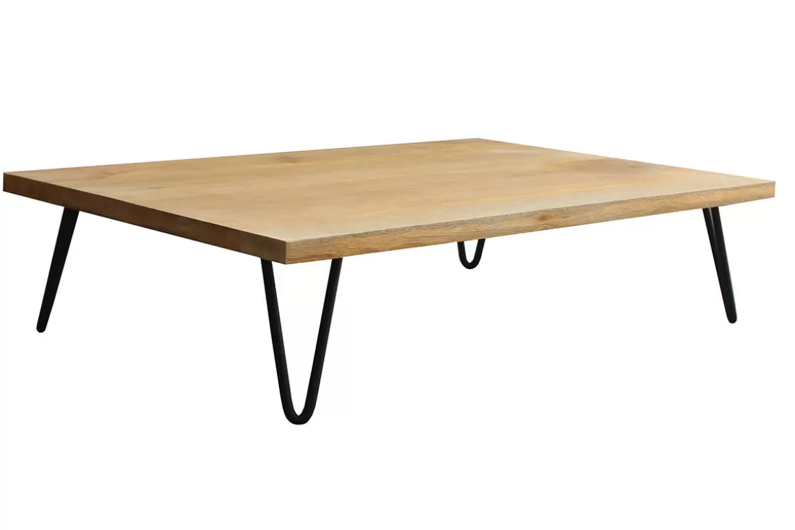 Miliboo Couchtisch Mangoholz Hairpin Tischbeine Metall Vibes