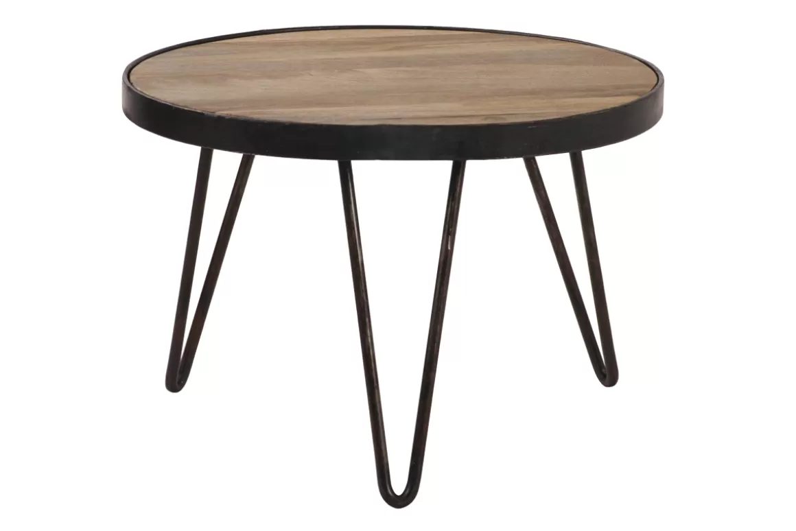 Miliboo Couchtisch rund Industrie-Design 50 x 35 cm ATELIER