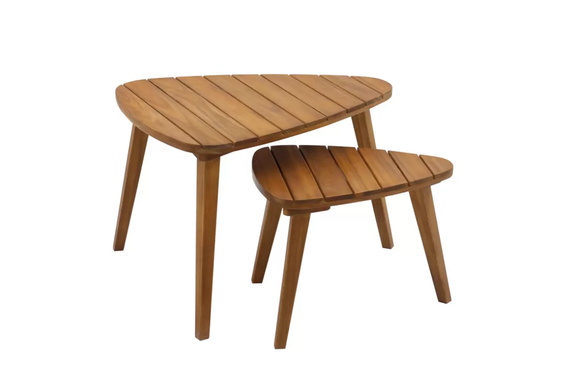 Miliboo Couchtische aus Massivholz (2er-Set) ELQUI