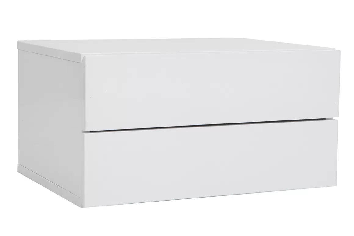 Miliboo Design-Ablagekasten Weiß 2 Schubladen MAX