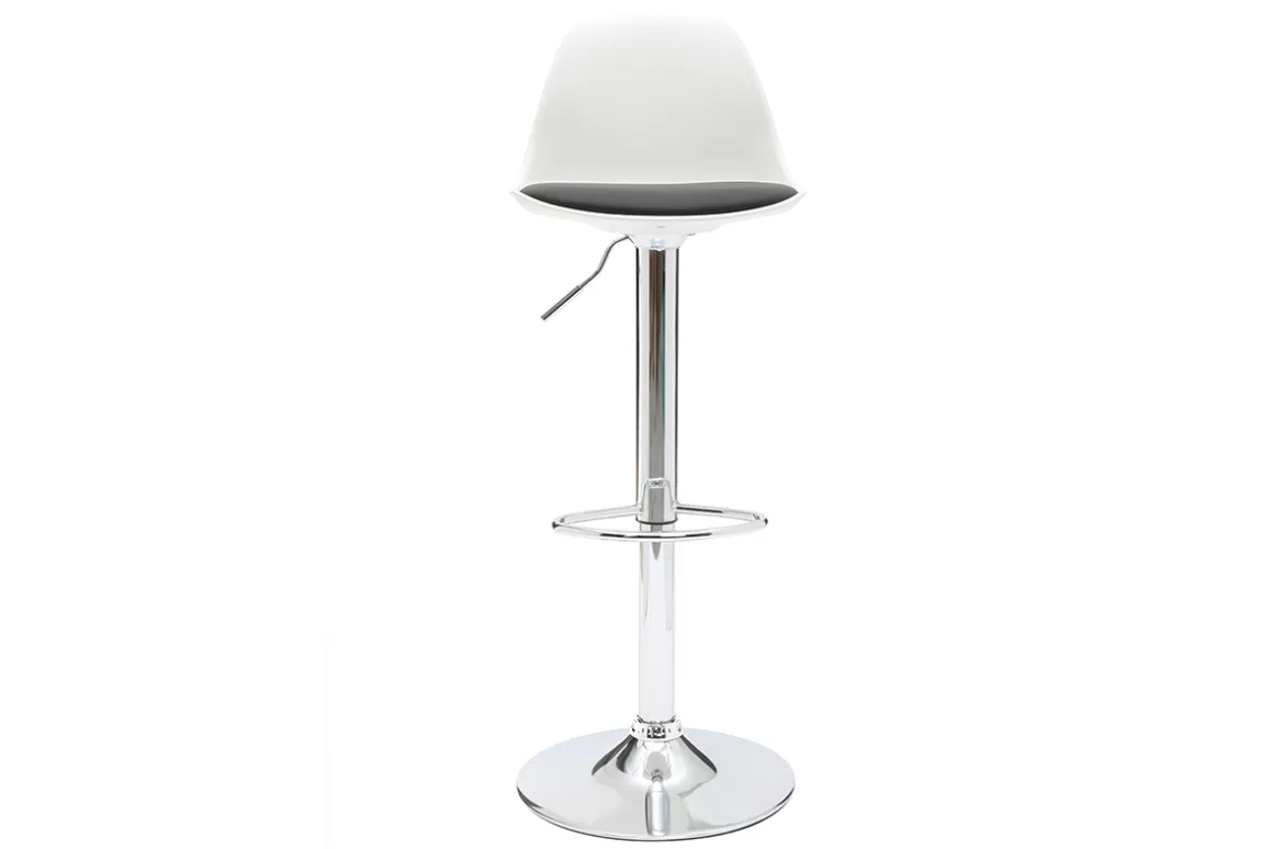 Miliboo 2 Design-Barhocker STEEVY Schwarz und Weiß