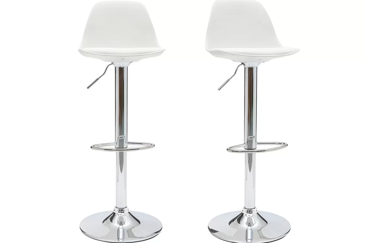 Miliboo 2 Design-Barhocker STEEVY Weiß