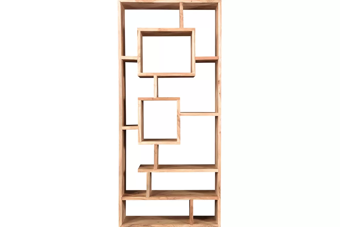 Miliboo Design-Bücherregal aus Akazienholz 80 cm CHAPMAN
