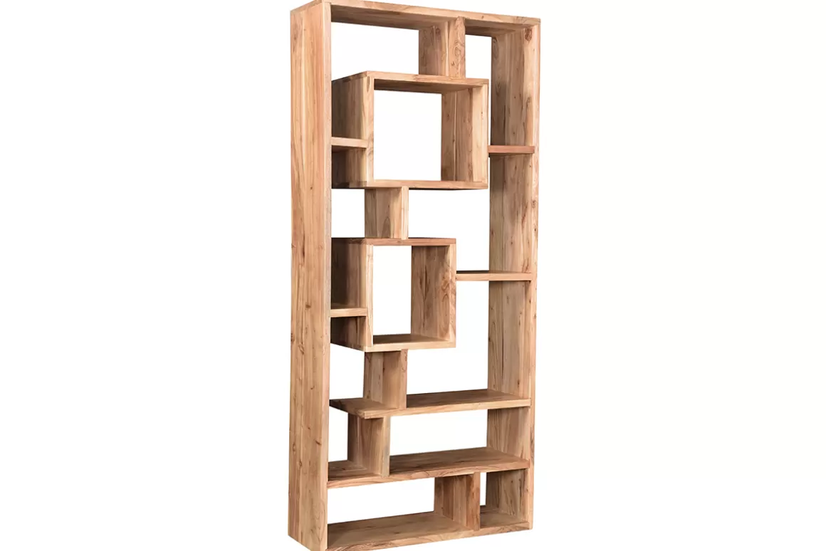 Miliboo Design-Bücherregal aus Akazienholz 80 cm CHAPMAN