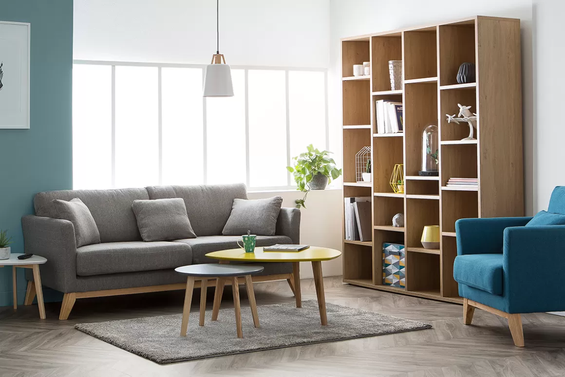 Miliboo Design-Bücherregal Holz Weiß RYTHM