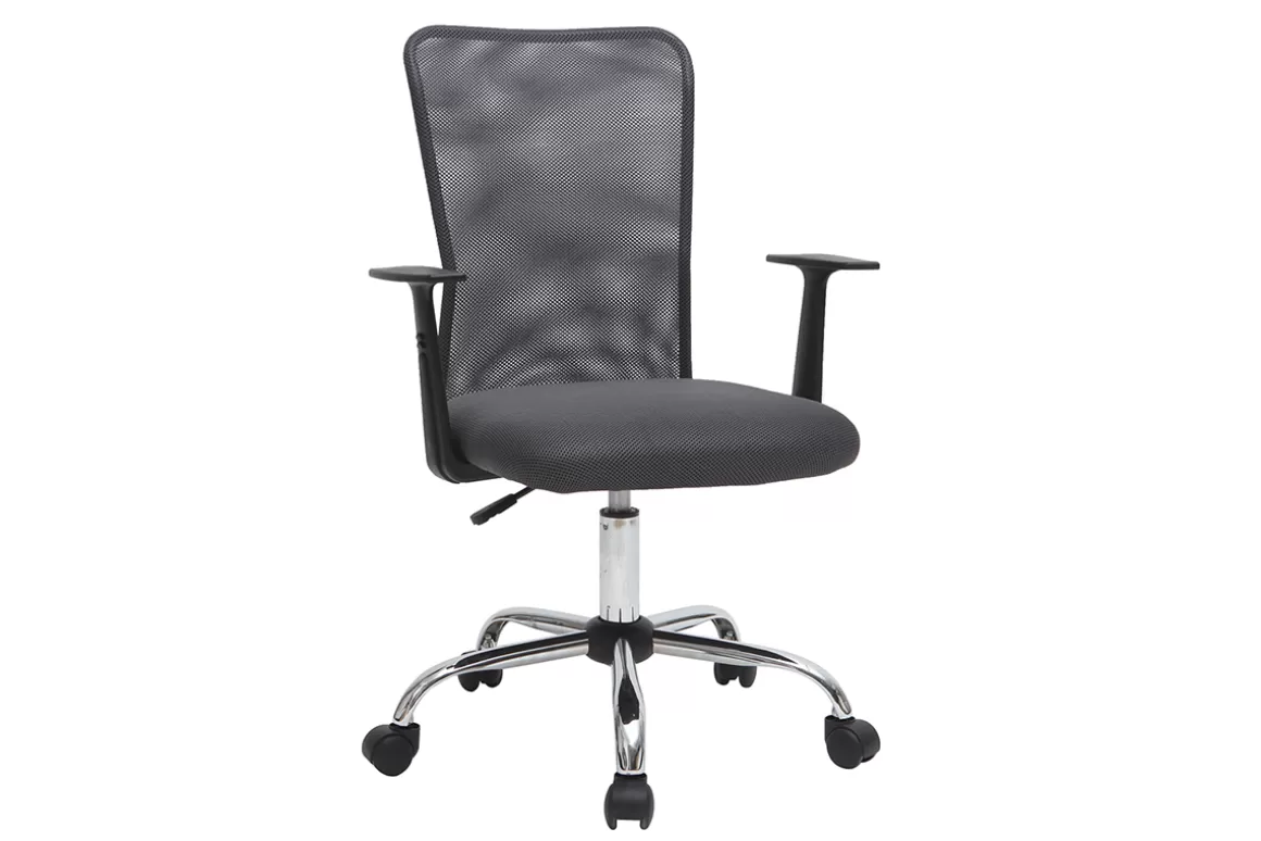Miliboo Design-Bürosessel Mesh Grau PLUZ