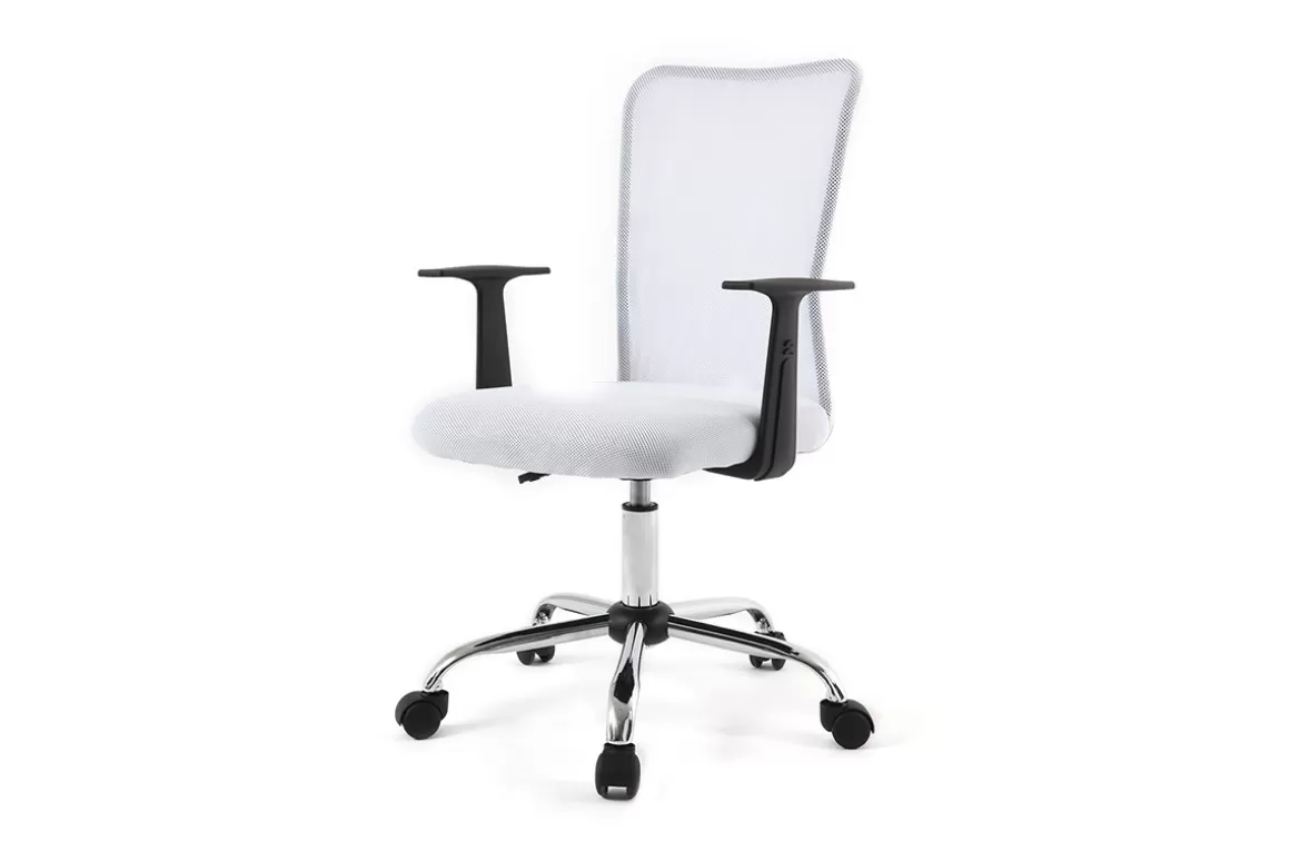 Miliboo Design-Bürosessel Mesh Weiß PLUZ
