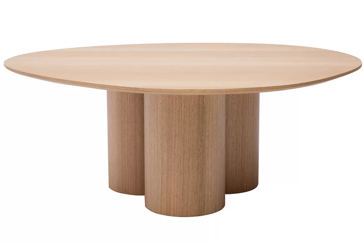 Miliboo Design-Couchtisch aus hellem Holz B100 cm HOLLEN