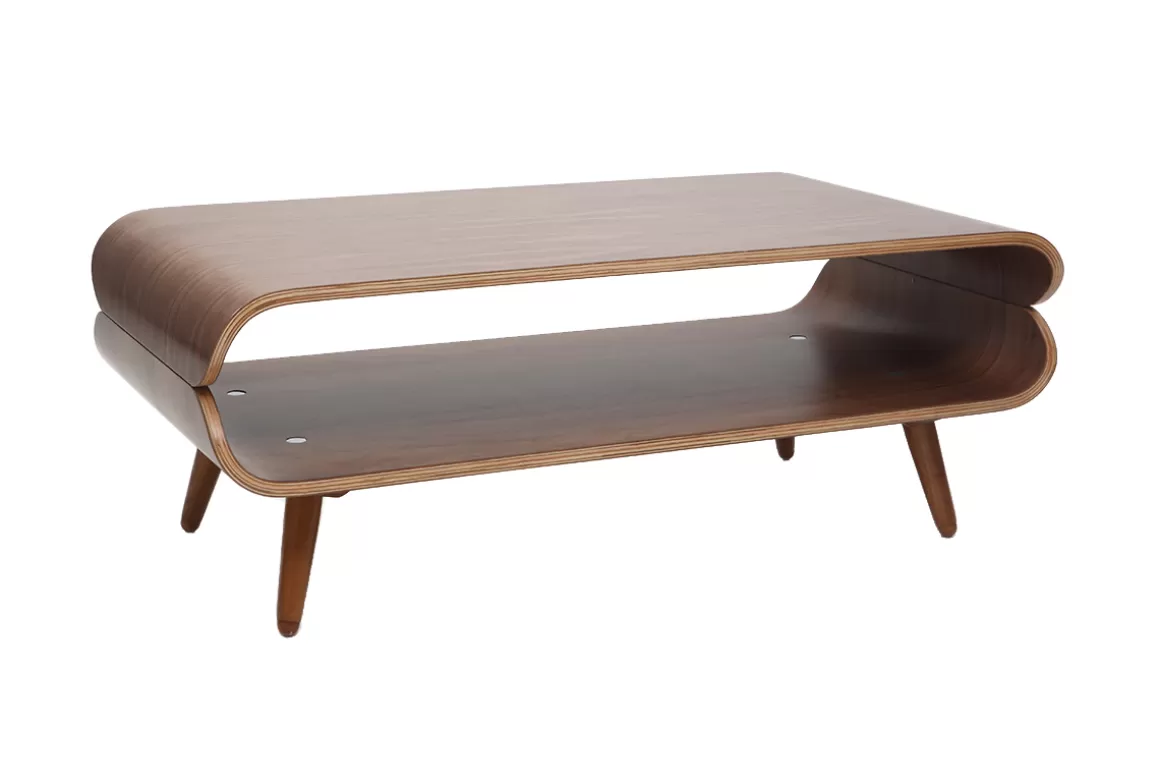Miliboo Design-Couchtisch Nussbaum TAKLA