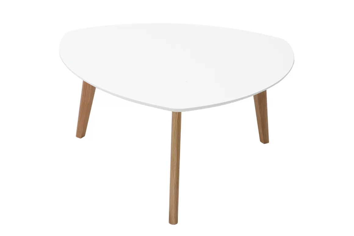 Miliboo Design-Couchtisch Weiß L80 cm EKKA