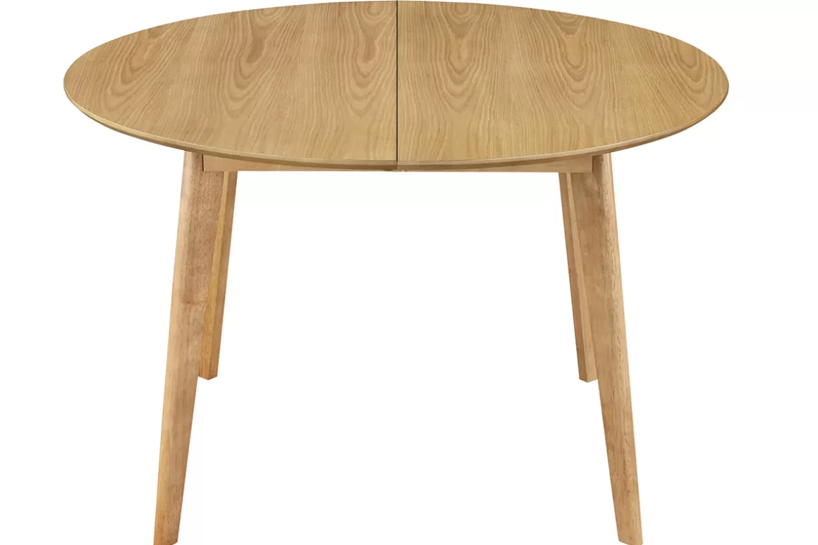 Miliboo Design-Esstisch rund ausziehbar Eiche L120-150 LEENA