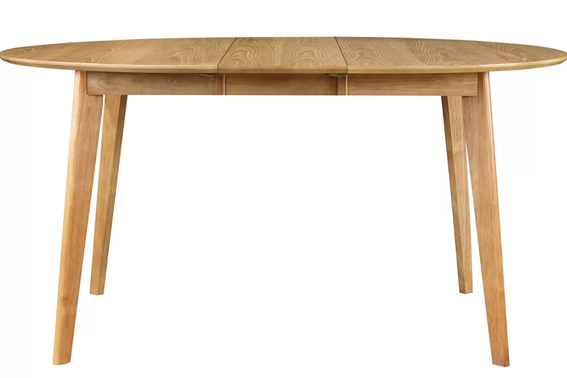 Miliboo Design-Esstisch rund ausziehbar Eiche L120-150 LEENA