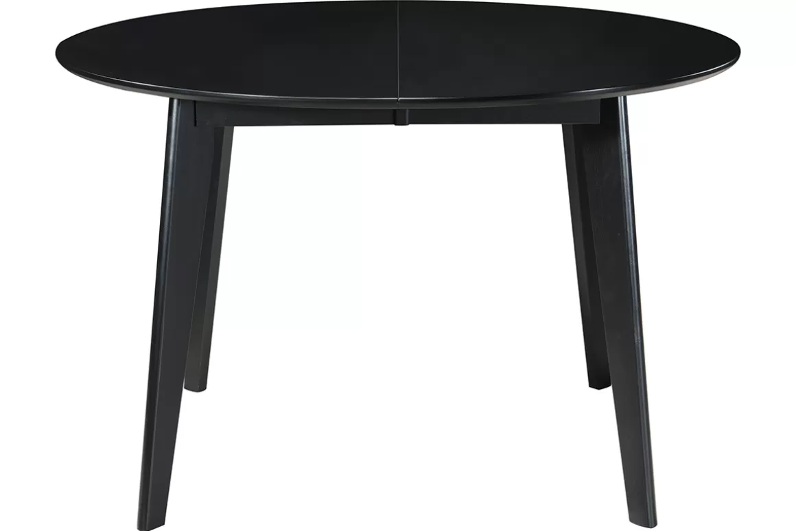 Miliboo Design-Esstisch rund ausziehbar Schwarz L120-150 LEENA