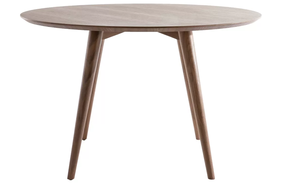 Miliboo Design-Esstisch rund Nussbaum D120 LIVIA