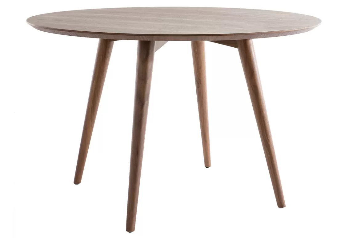 Miliboo Design-Esstisch rund Nussbaum D120 LIVIA