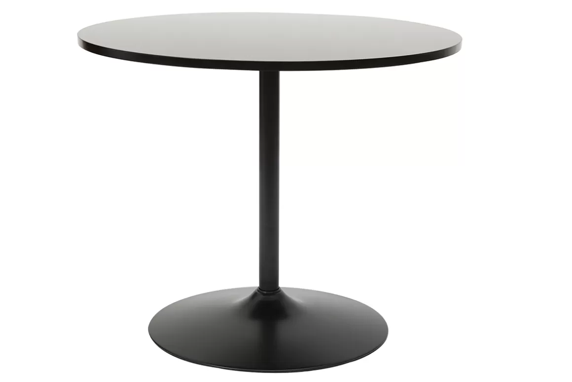 Miliboo Design-Esstisch rund Schwarz D90 CALISTA