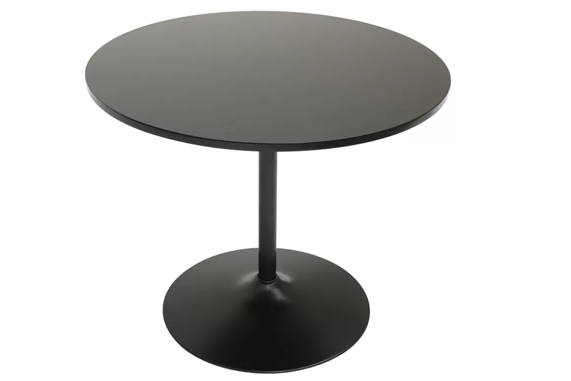Miliboo Design-Esstisch rund Schwarz D90 CALISTA