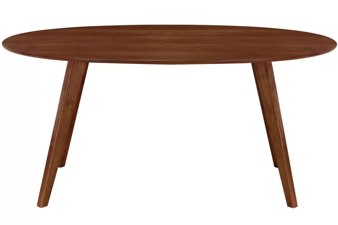 Miliboo Design-Esstisch Vintage oval Nussbaum L160 MARIK