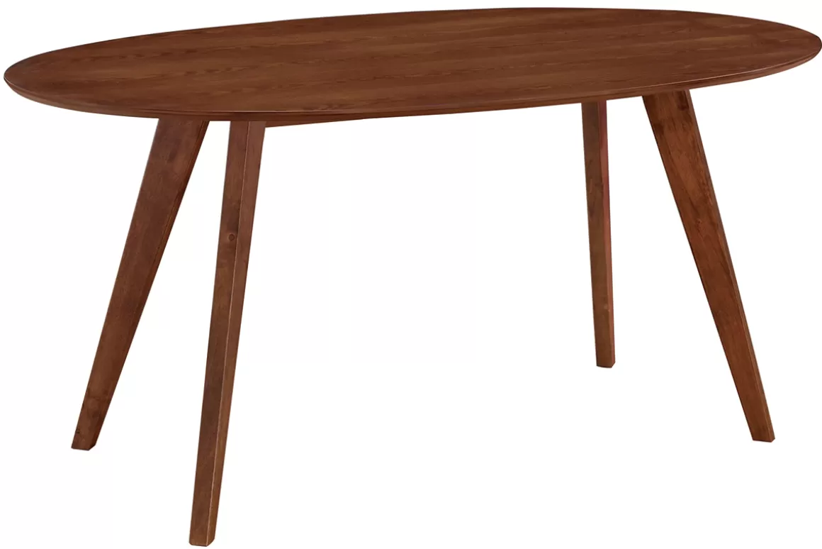 Miliboo Design-Esstisch Vintage oval Nussbaum L160 MARIK
