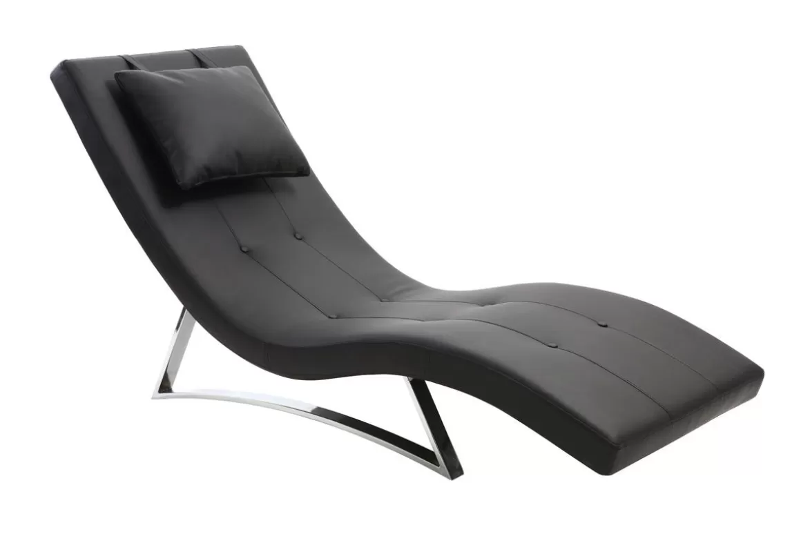 Miliboo Design-Liegestuhl Schwarz MONACO