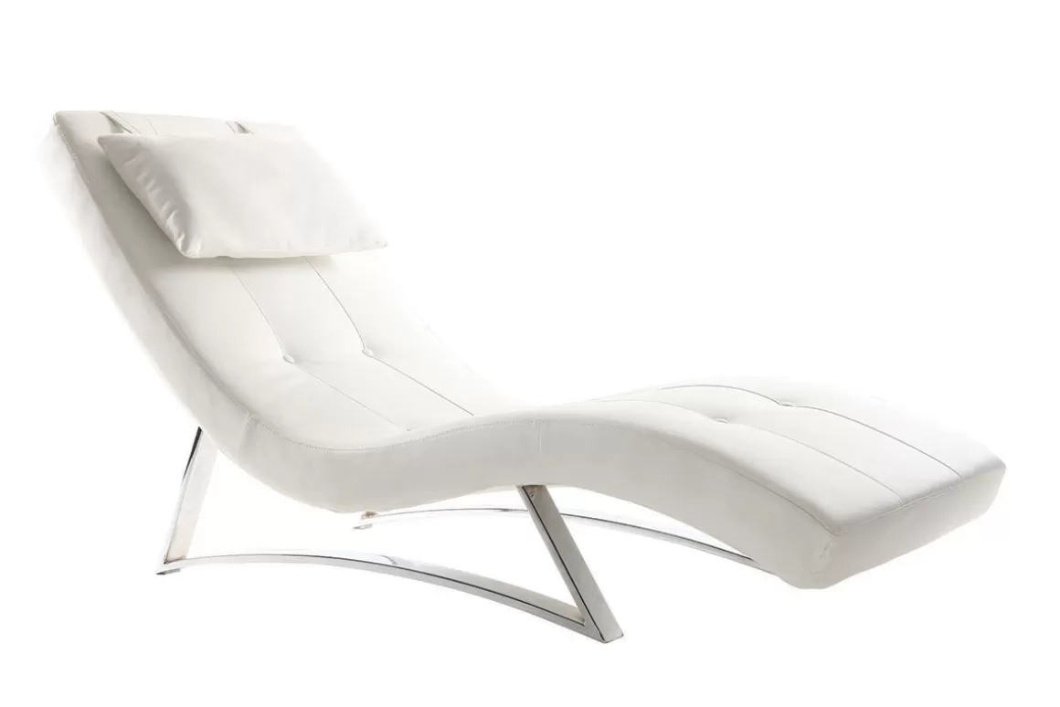 Miliboo Design-Liegestuhl Weiß MONACO
