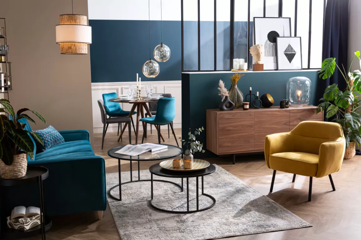 Miliboo Design-Sideboard Vintage 160 cm Nussbaum MANNY