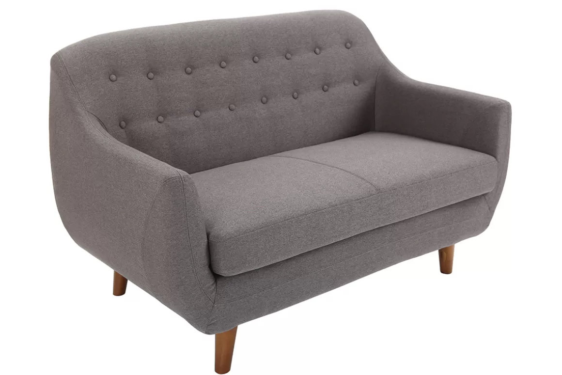 Miliboo Design-Sofa 2 Plätze Anthrazitgrau YNOK