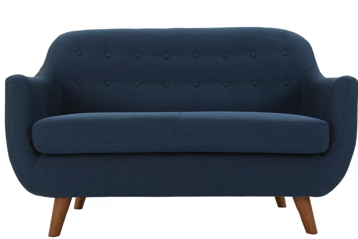 Miliboo Design-Sofa 2 Plätze Blau YNOK