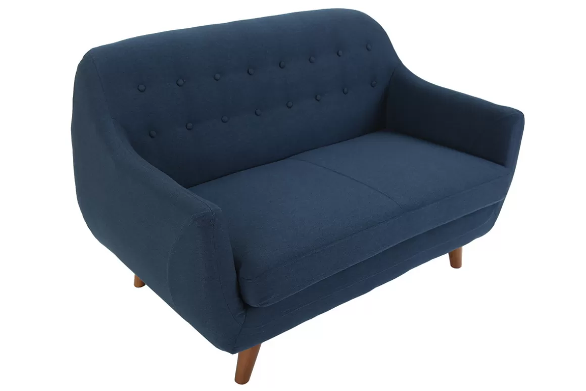 Miliboo Design-Sofa 2 Plätze Blau YNOK
