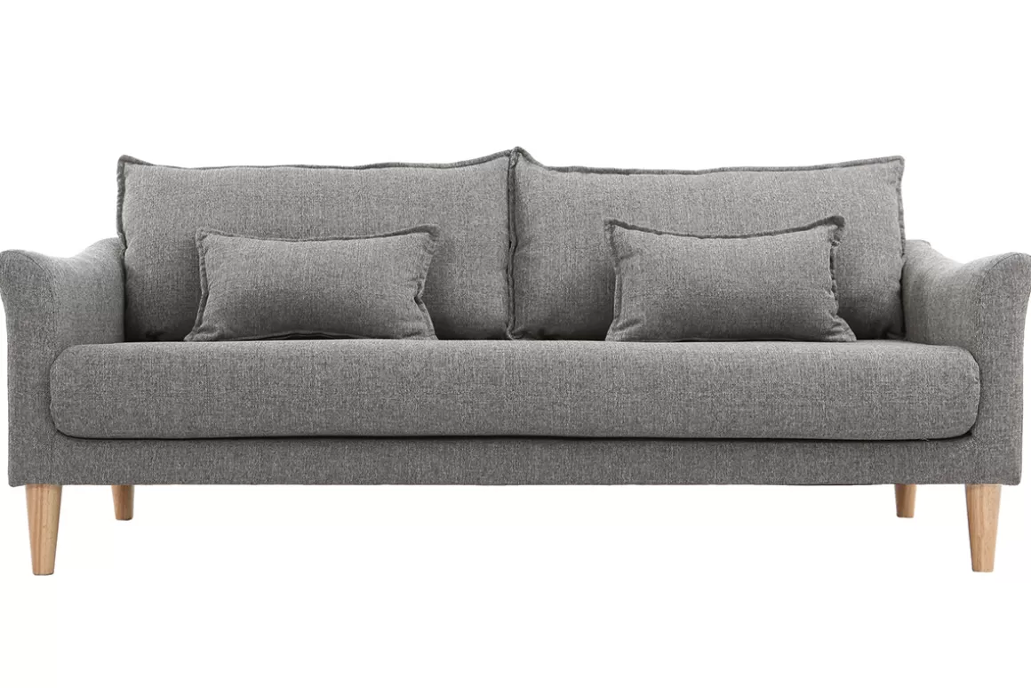Miliboo Design-Sofa 3 Plätze Grau KATE