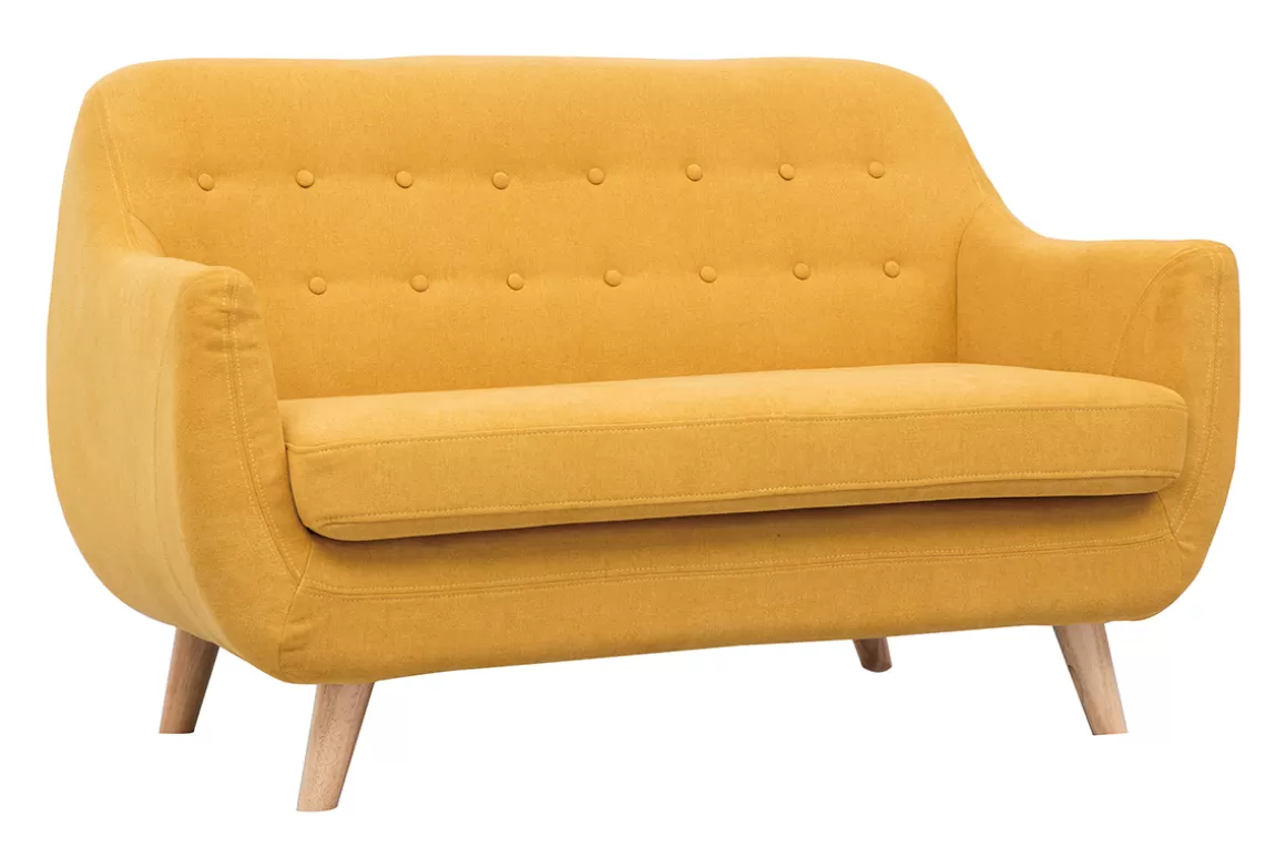 Miliboo Design-Sofa 2 Plätze Grau YNOK