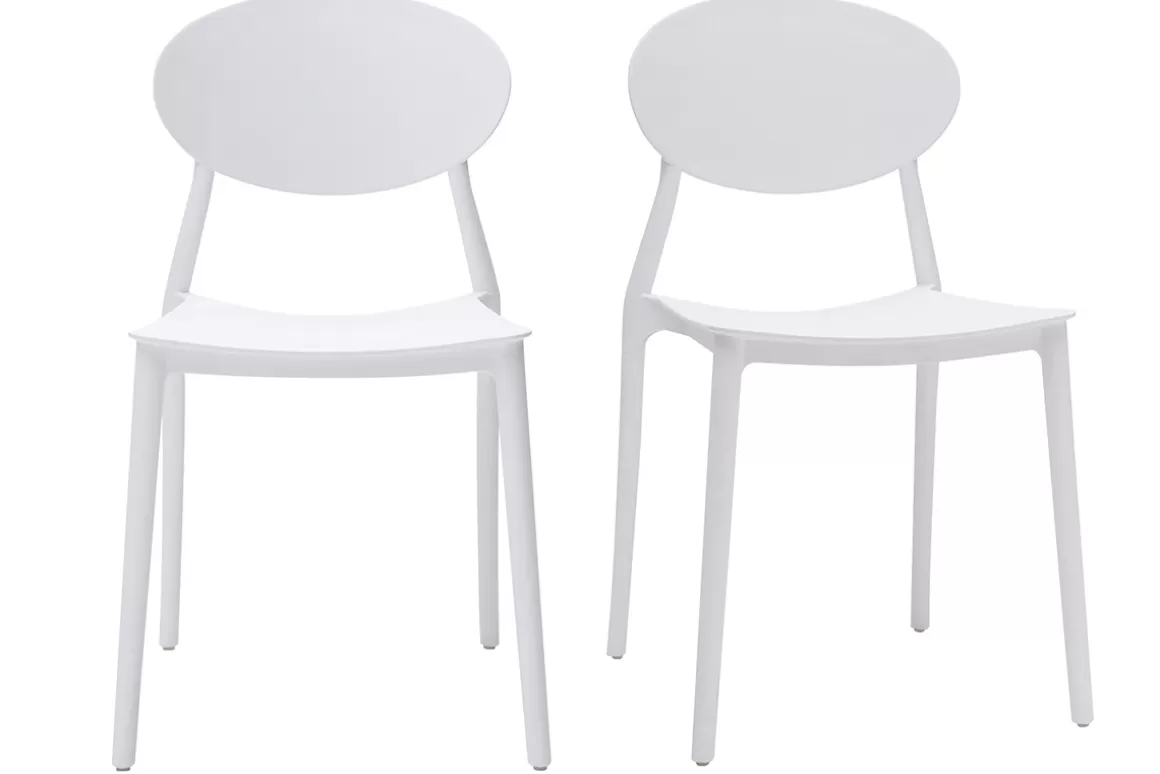 Miliboo 2 Design-Stühle Grau Polypropylen ANNA
