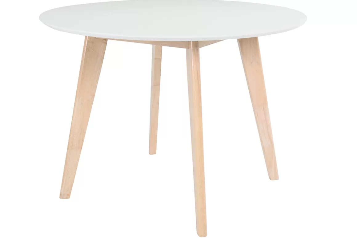 Miliboo Design-Tisch LEENA Holz und Weiß D100