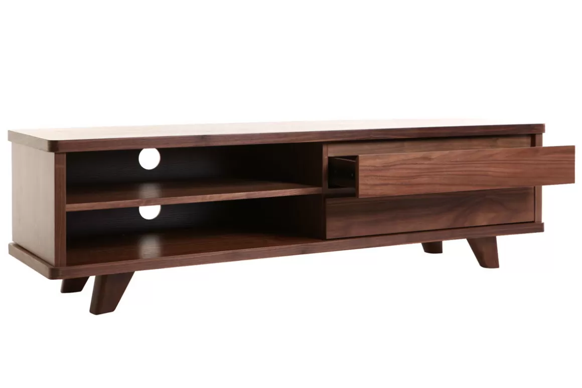 Miliboo Design-TV-Möbel Nussbaum FIFTIES
