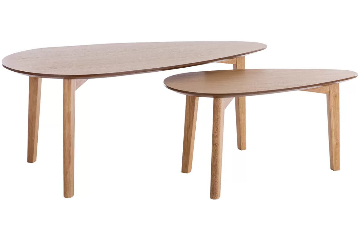 Miliboo 2er-Set Couchtische Eiche ARTIK