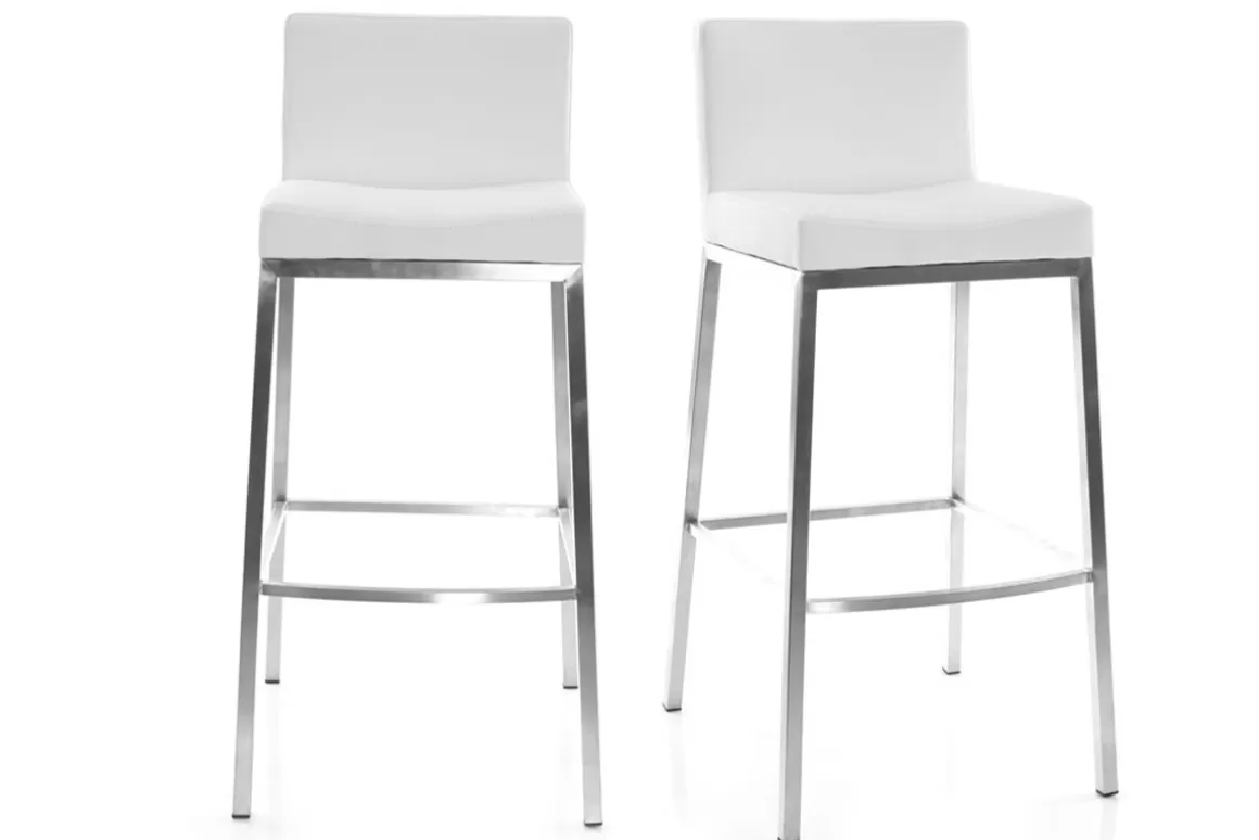Miliboo 2er-Set Design-Hocker Weiß Epsilon