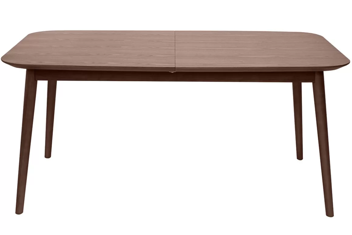 Miliboo Erweiterbarer Tisch mit integrierten Verlängerungen rechteckig aus dunkelbraunem Holz B160-210 cm ANK