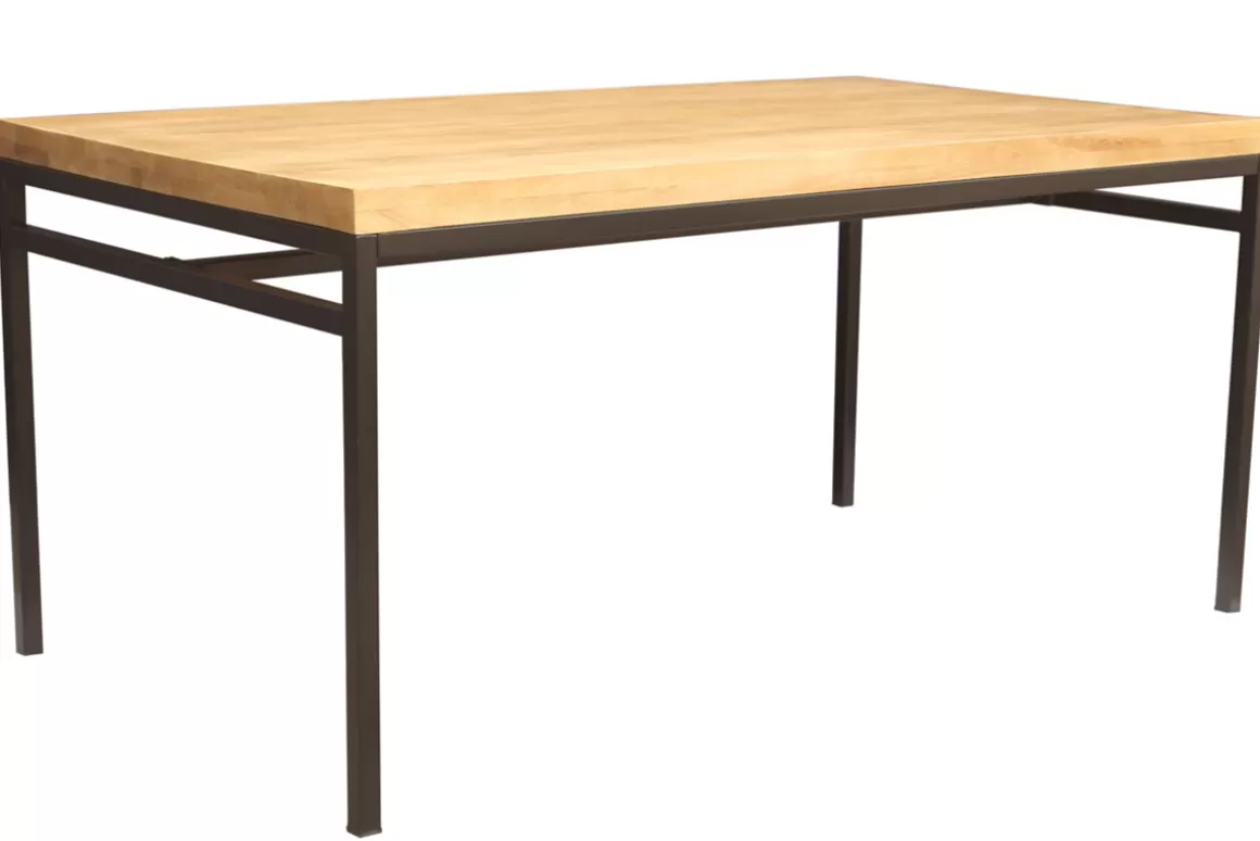 Miliboo Esstisch im Industrie-Look Mangobaum und Metall L160 YPSTER