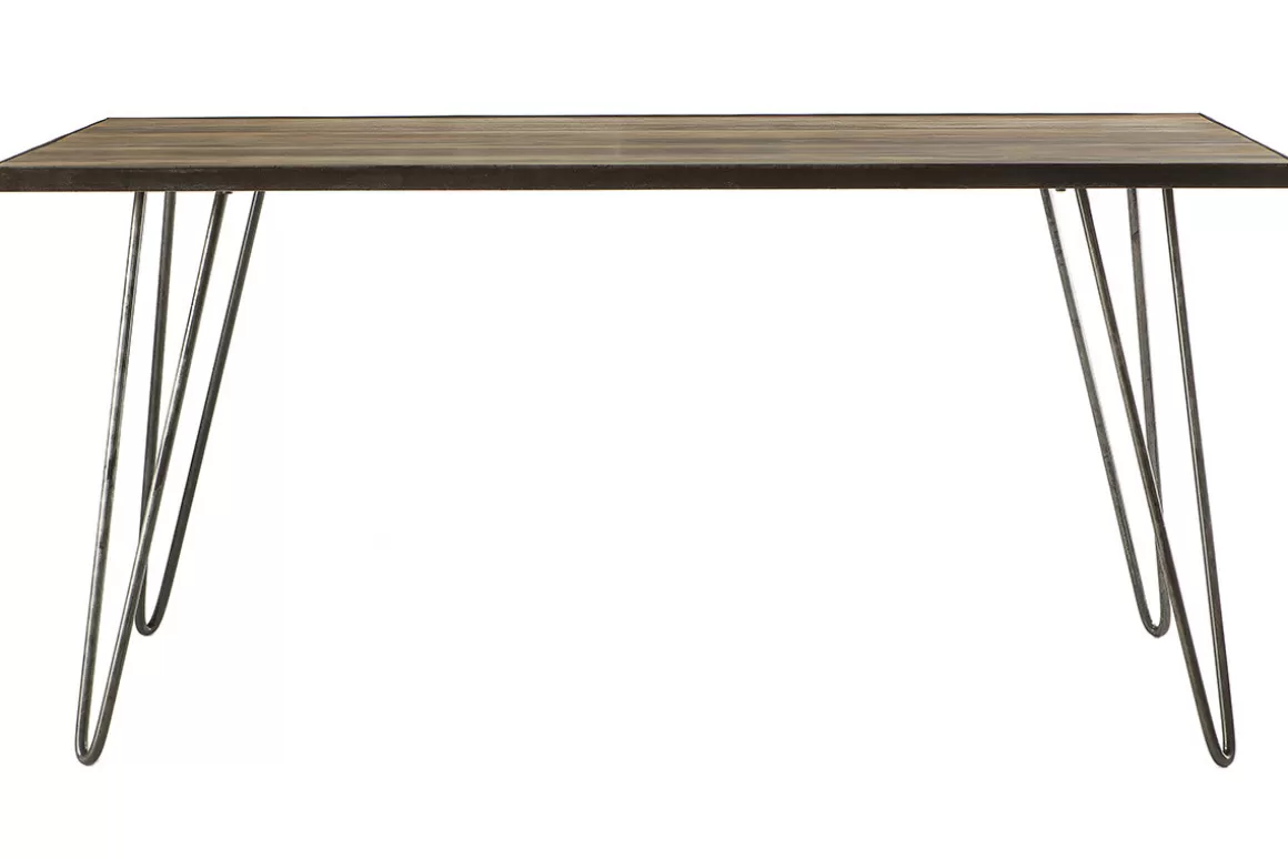 Miliboo Esstisch industriell rechteckig Holz und Metall L160 ATELIER