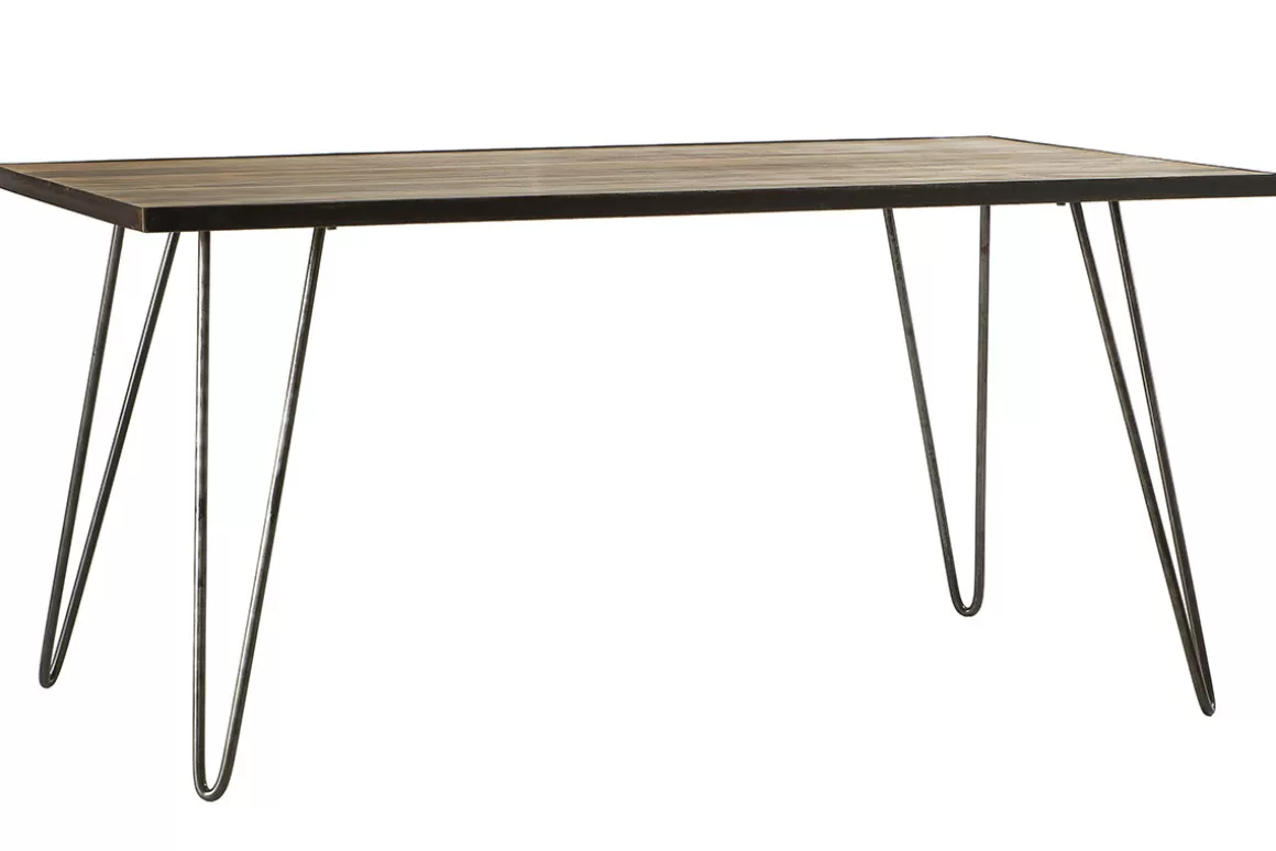 Miliboo Esstisch industriell rechteckig Holz und Metall L160 ATELIER