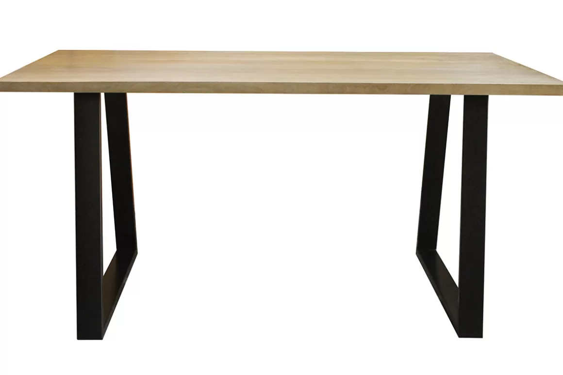 Miliboo Esstisch Mango und schwarzes Metall 160cm VIJAY