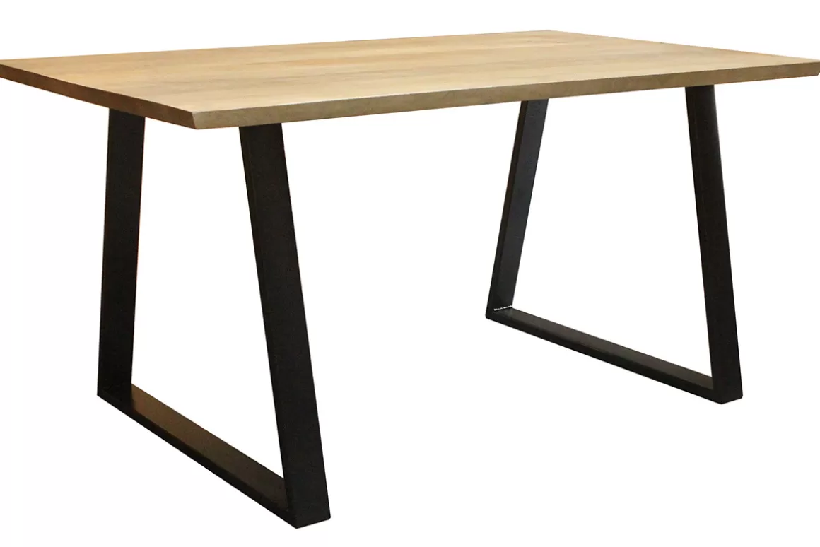 Miliboo Esstisch Mango und schwarzes Metall 160cm VIJAY