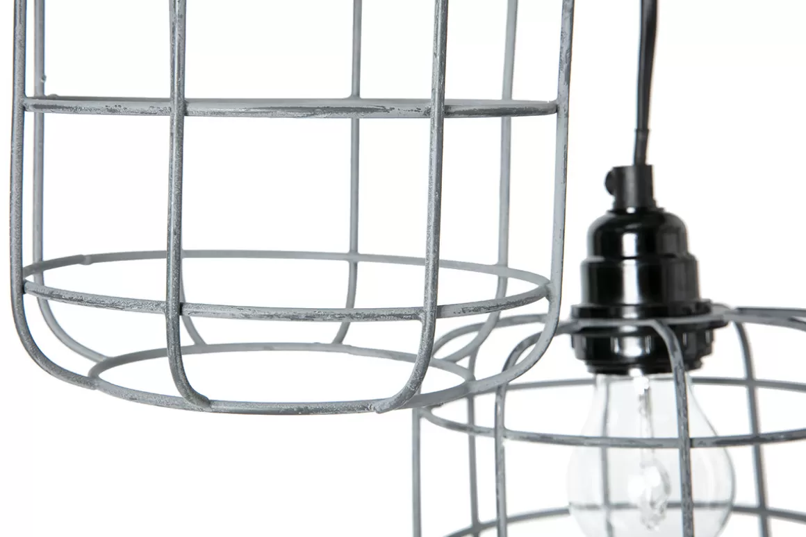 Miliboo Industrial-Pendelleuchte aus 5 gestuften Lampen aus patiniertem Metall mit Antik-Effekt LOFT
