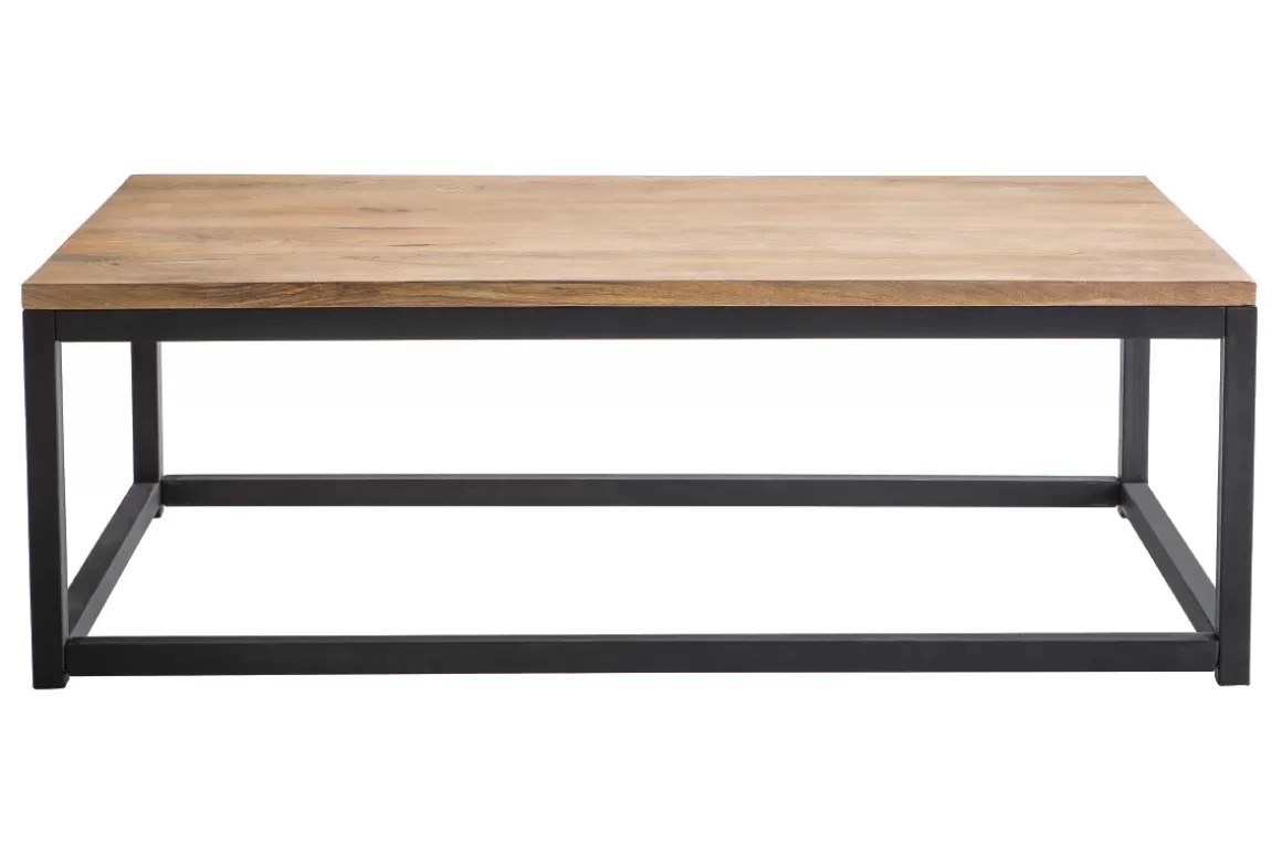 Miliboo Industrieller Couchtisch FACTORY Holz und Metall