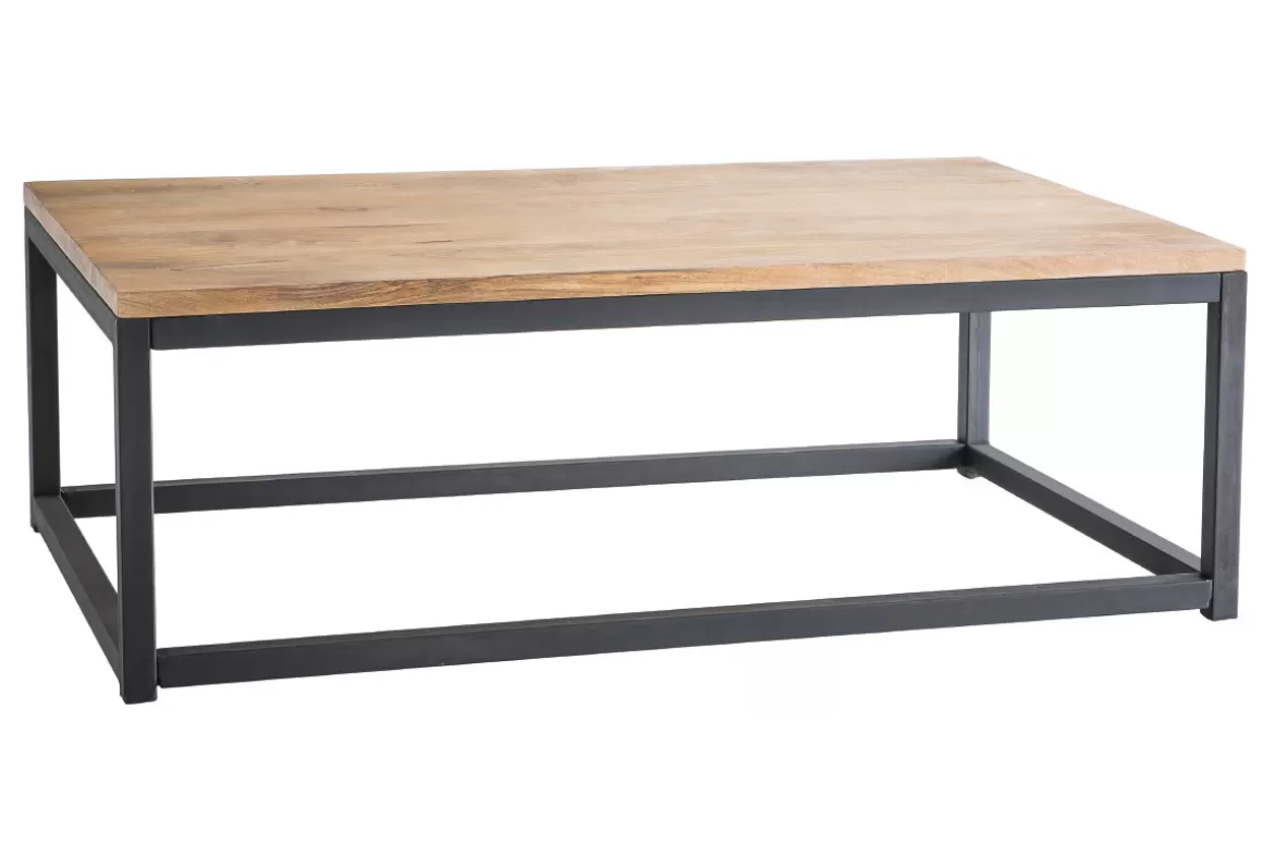 Miliboo Industrieller Couchtisch FACTORY Holz und Metall