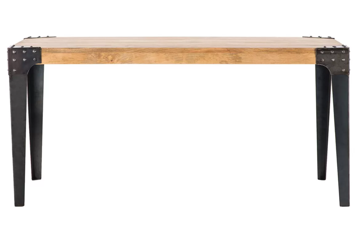 Miliboo Industrieller Esstisch Stahl und Holz L160 MADISON