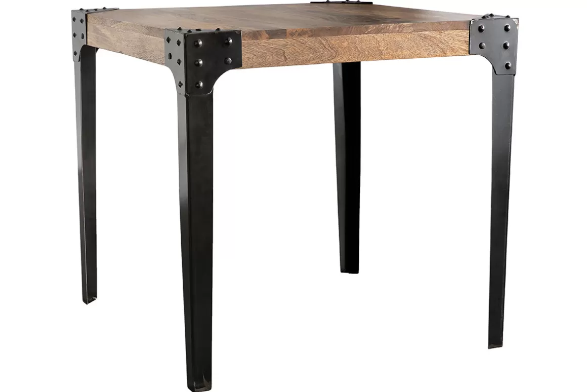 Miliboo Industrieller Esstisch Stahl und Holz L80 MADISON
