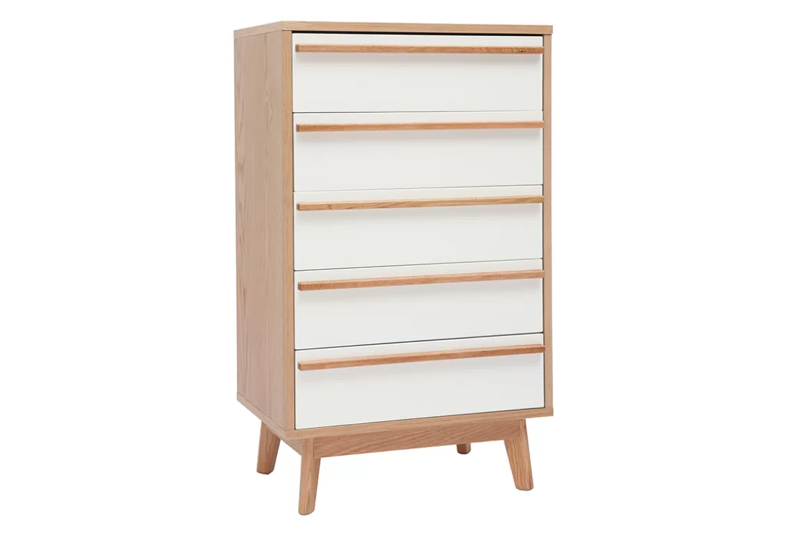 Miliboo Kommode/Semainier 5 Schubladen skandinavisches Design HELIA